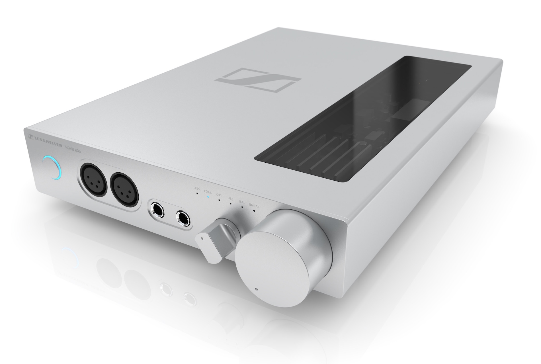 Sennheiser HDVD 800 hörlursförstärkare med hög ljudkvalitet, perfekt för HD 800 S och förbättrar lyssningsupplevelsen.