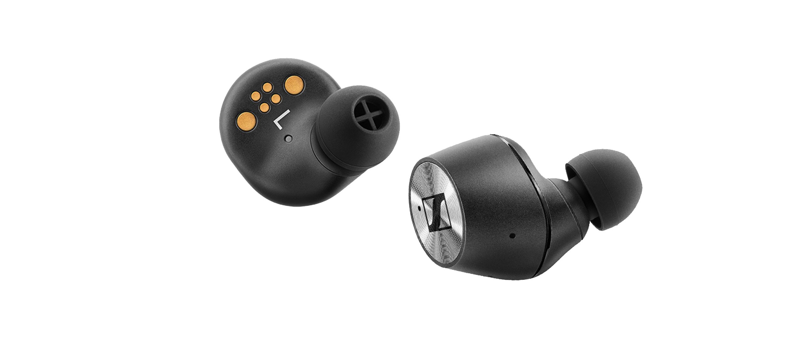 Sennheiser Momentum True Wireless hörlurar med klart ljud och stilren design för musikälskare på språng.