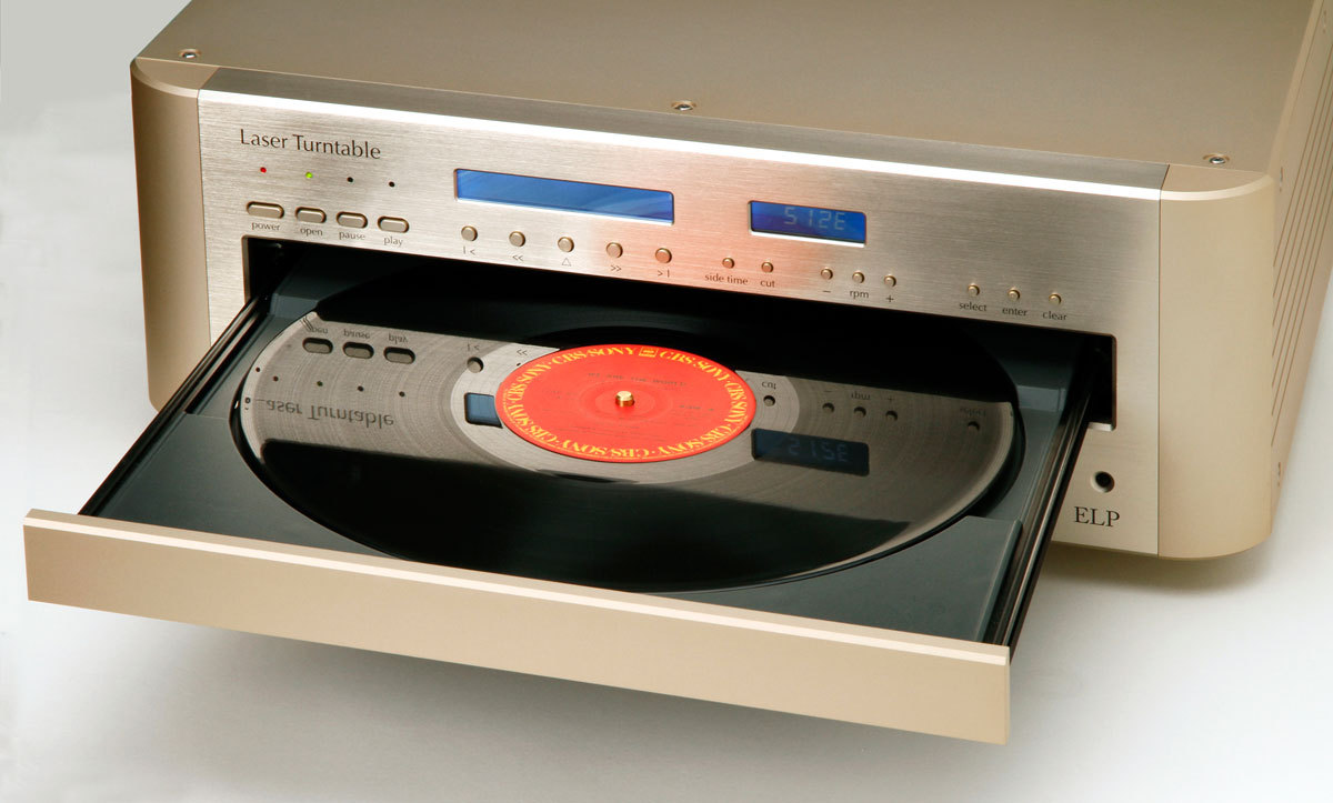 Tocadiscos láser reproduce vinilo sin contacto físico, usando tecnología avanzada para máxima calidad de sonido.