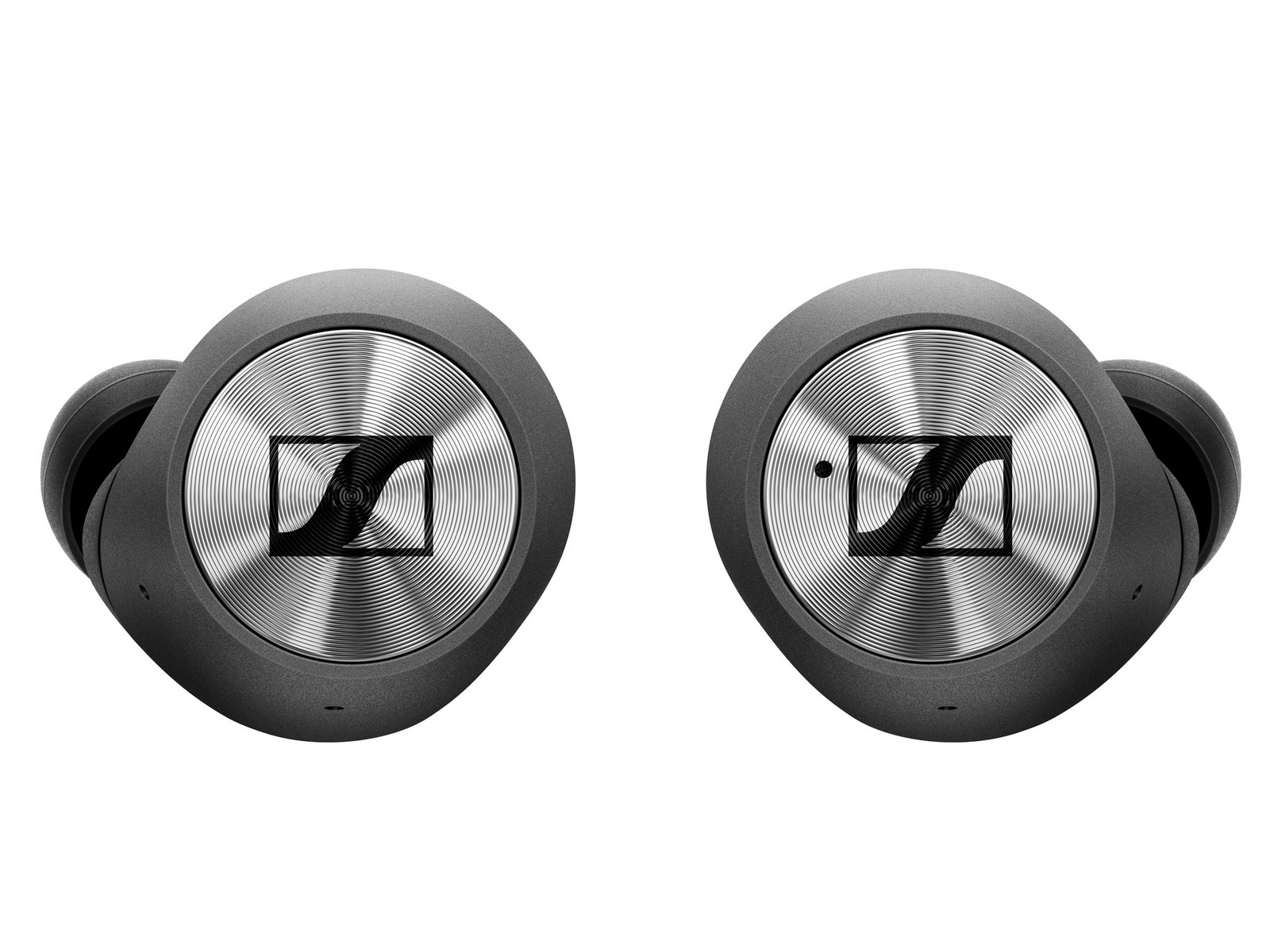 Sennheiser Momentum True Wireless hörlurar med elegant design och exakt ljud, idealiska för musikälskare på språng.