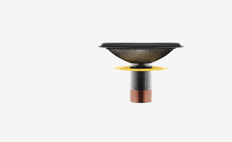 Aerofoil-bas från Bowers & Wilkins 800 Diamond D3-serien med hög precision och ljudkvalitet.